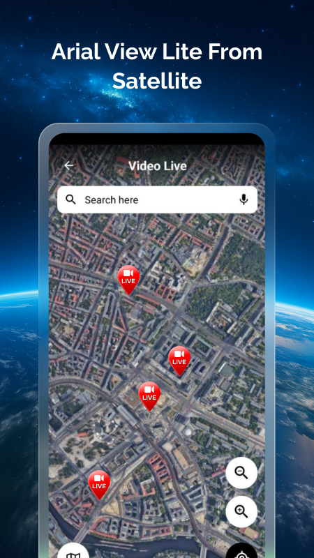 اسکرین شات 2 برنامه Go Earth Map: GPS Live Camera