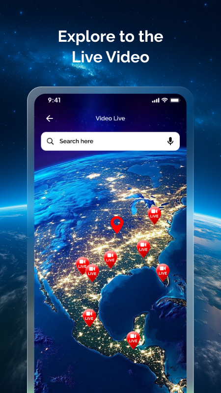 اسکرین شات 1 برنامه Go Earth Map: GPS Live Camera