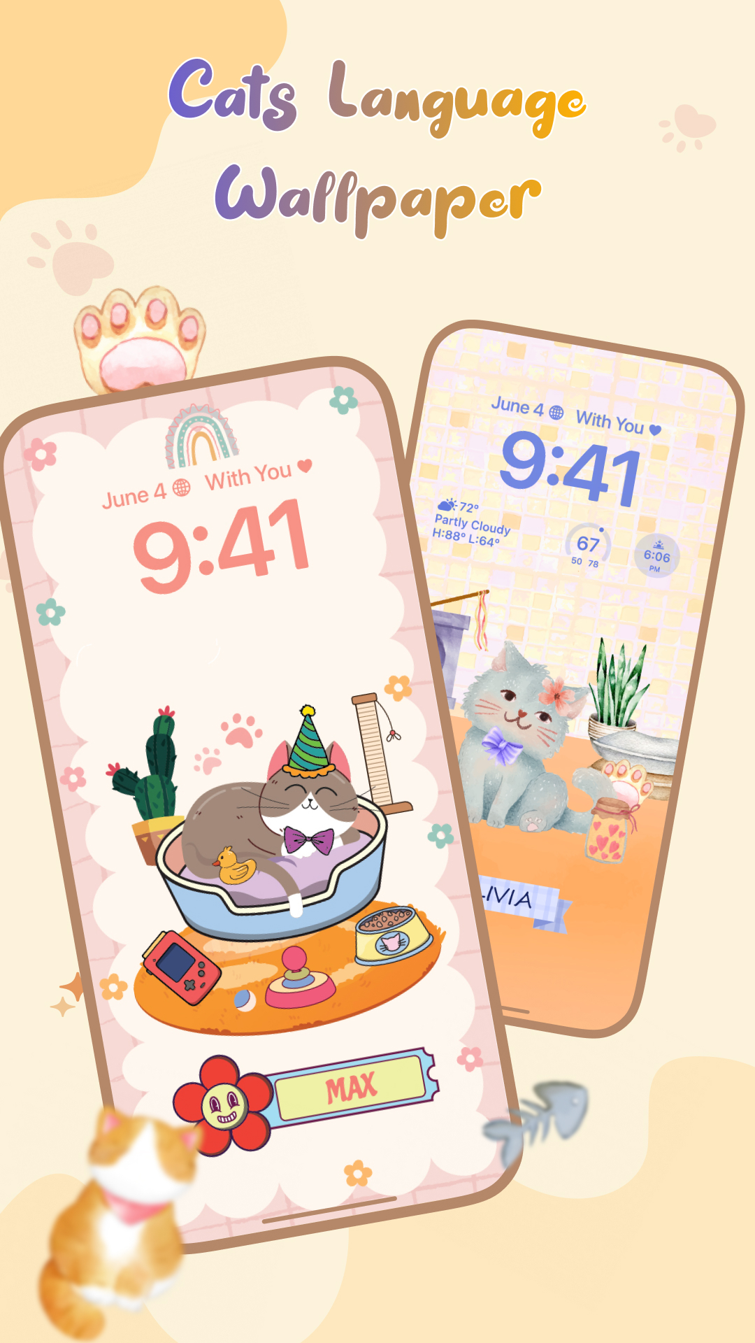 اسکرین شات 1 برنامه Cat Language Keyboard