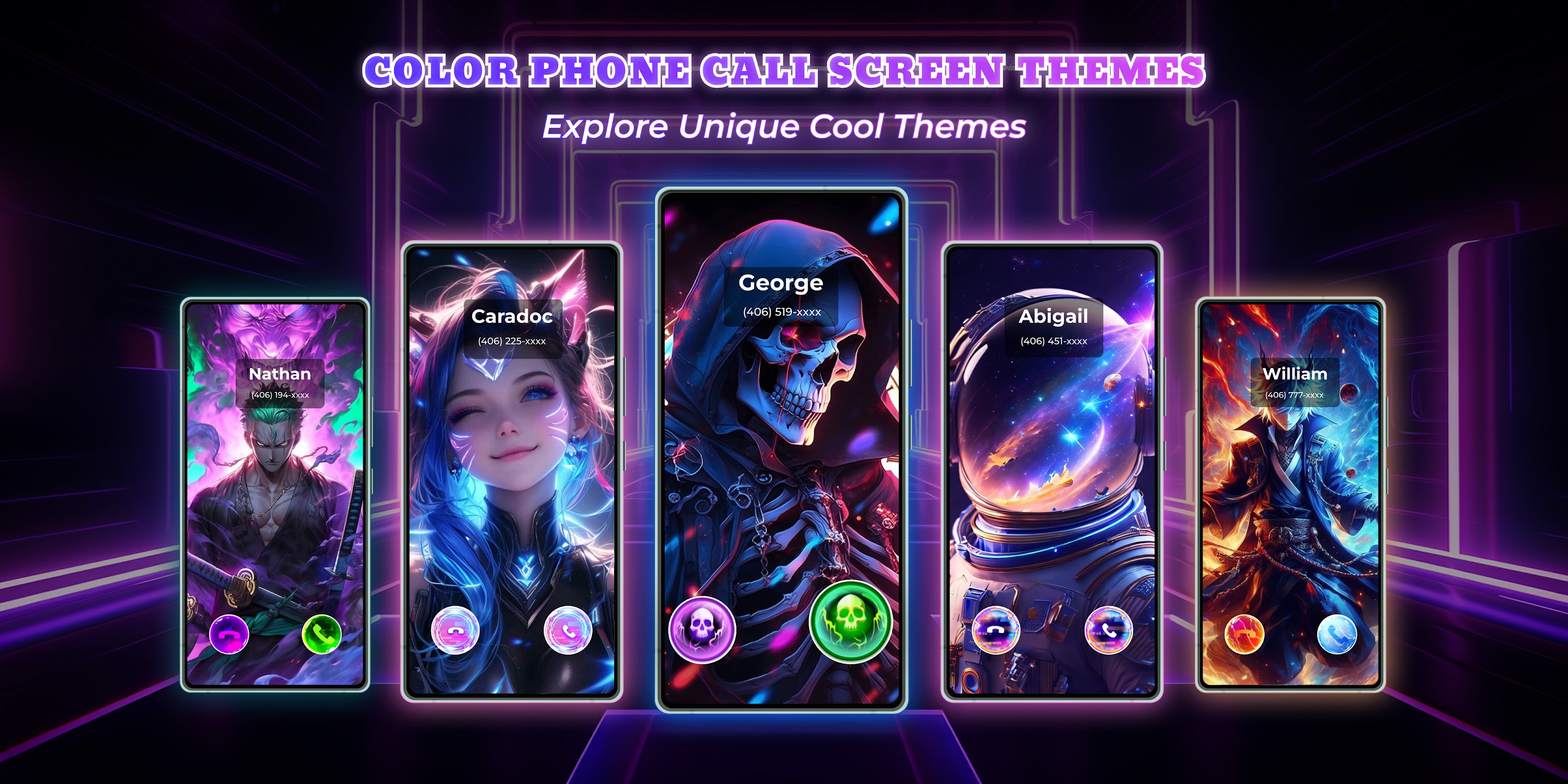 اسکرین شات 1 برنامه Color Phone: Call Screen Theme