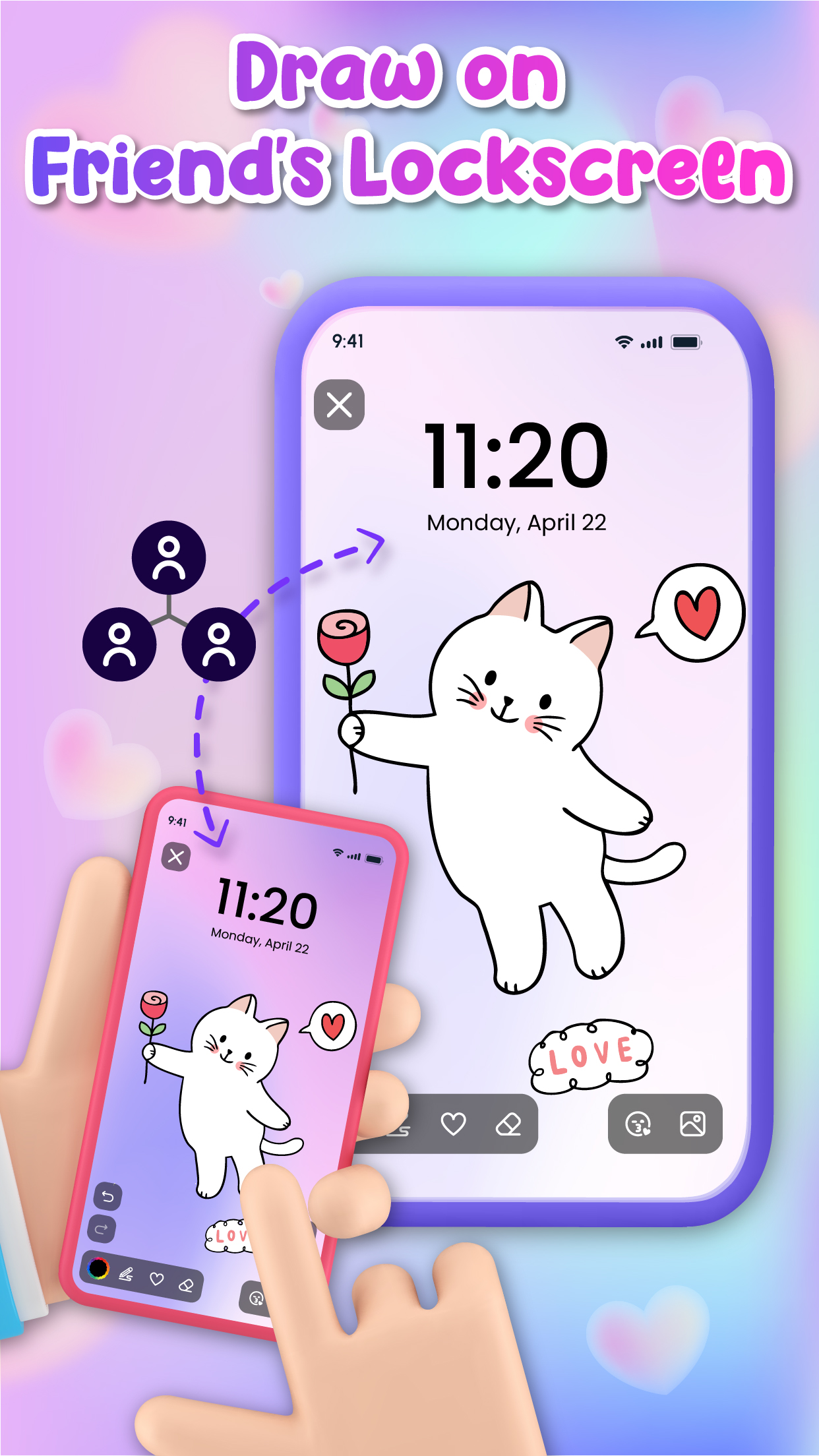 اسکرین شات 2 برنامه Lockscreen Drawing