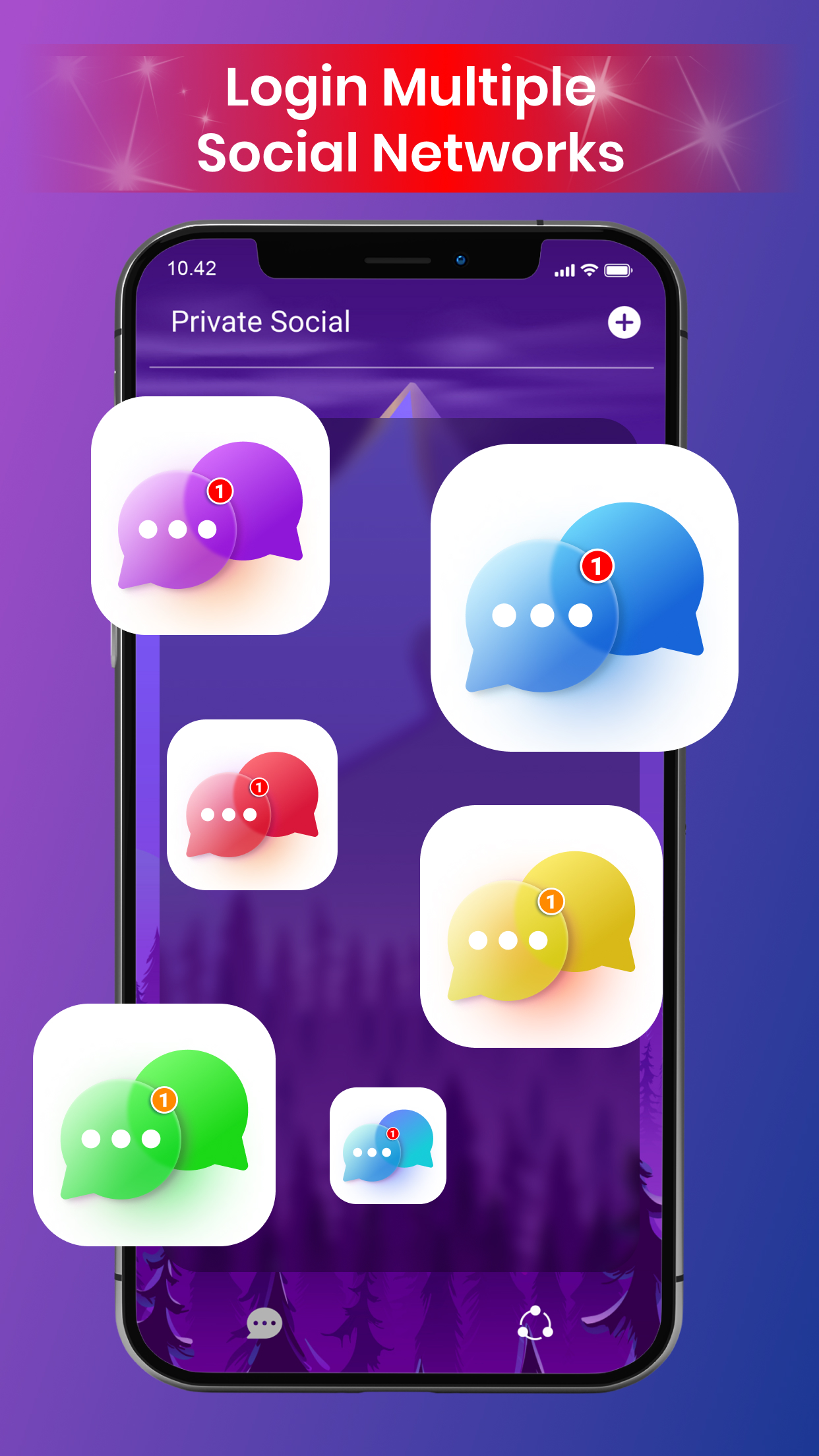 اسکرین شات 1 برنامه Messenger & Color SMS