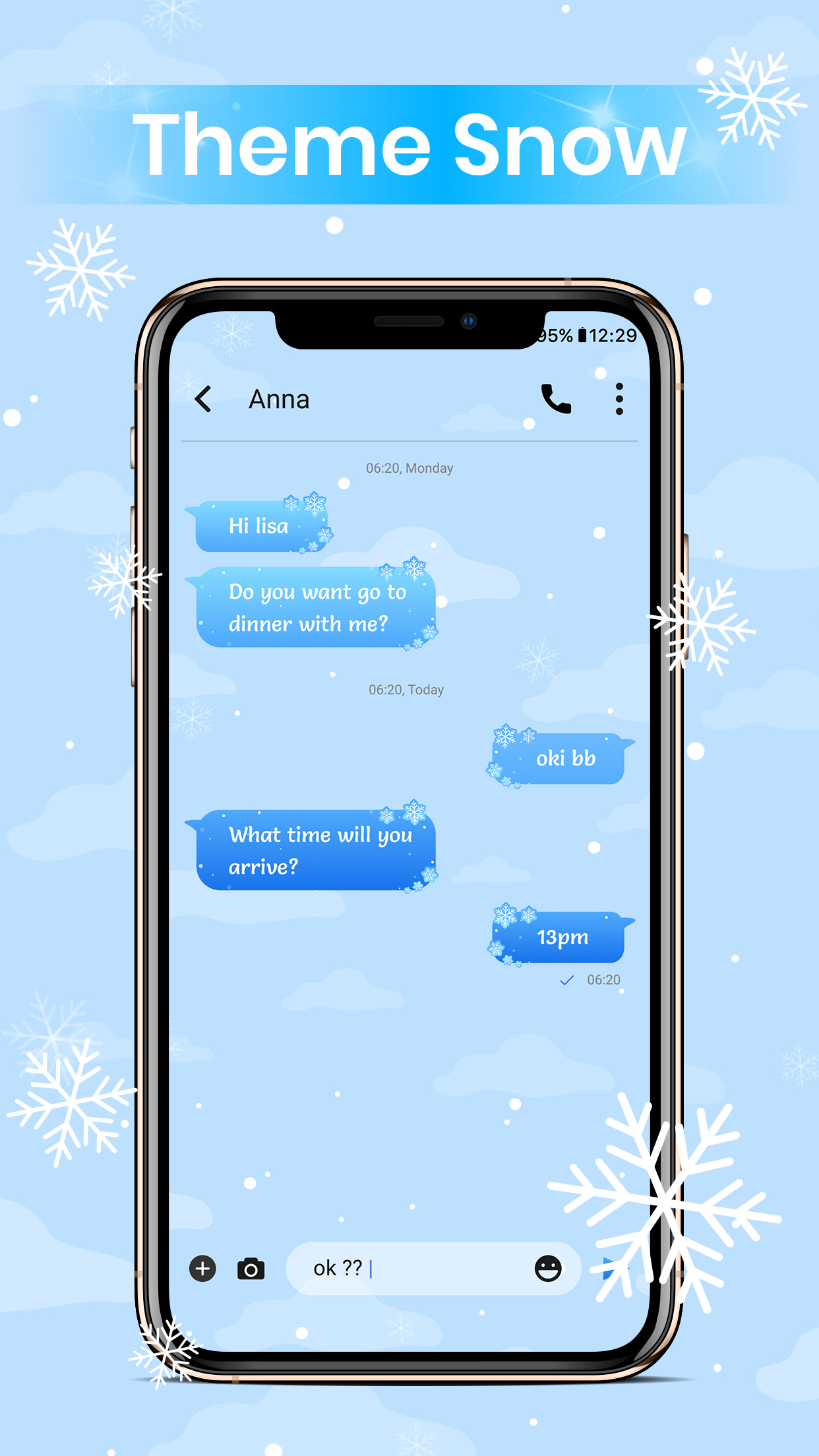اسکرین شات 5 برنامه Messenger & Color SMS