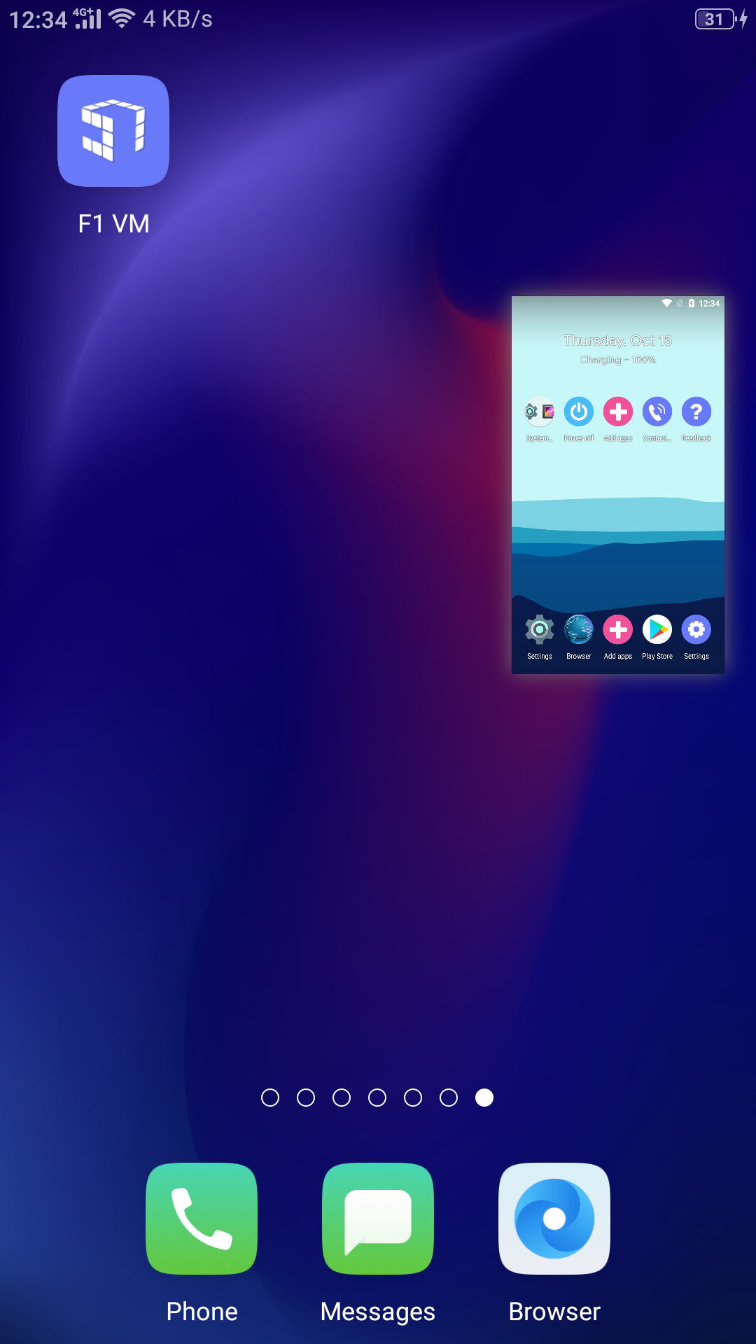 اسکرین شات 1 برنامه F1 VM Lite virtual android OS