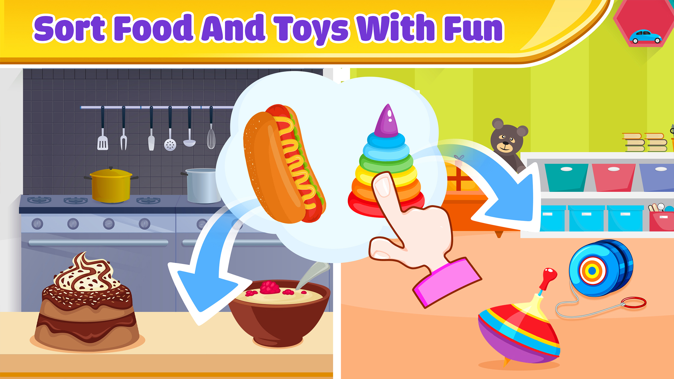اسکرین شات 3 بازی Kids Learning: Sort & Match