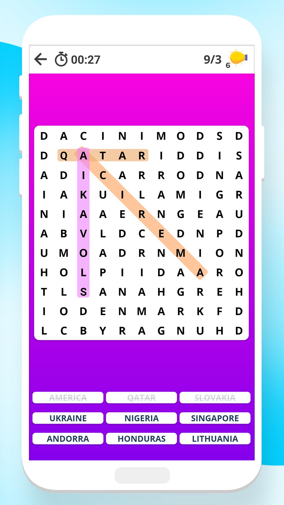 اسکرین شات 4 بازی Word Search Puzzle Games