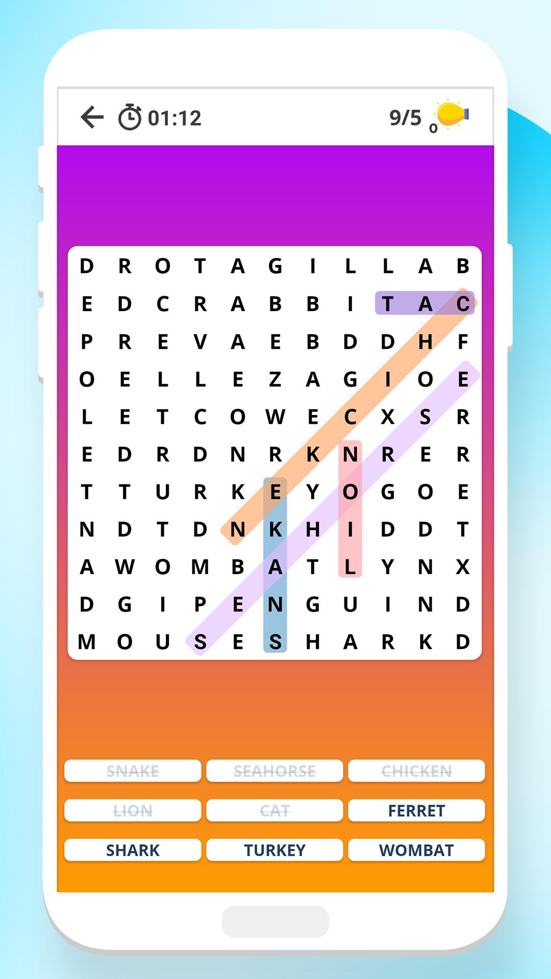 اسکرین شات 1 بازی Word Search Puzzle Games