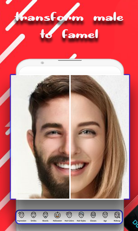 اسکرین شات 1 برنامه Face gender changer app swap