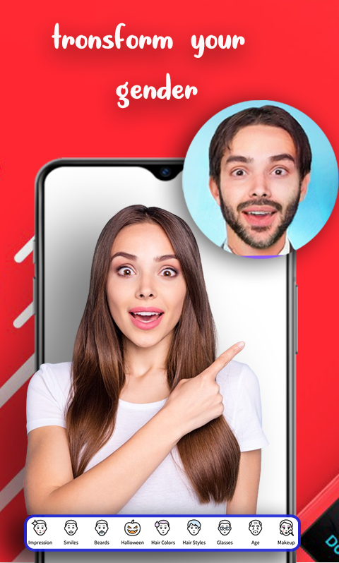 اسکرین شات 5 برنامه Face gender changer app swap