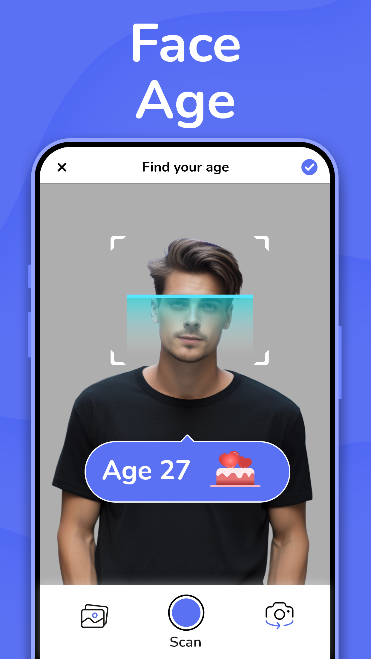 اسکرین شات 2 برنامه Face Scanner: Age Detector