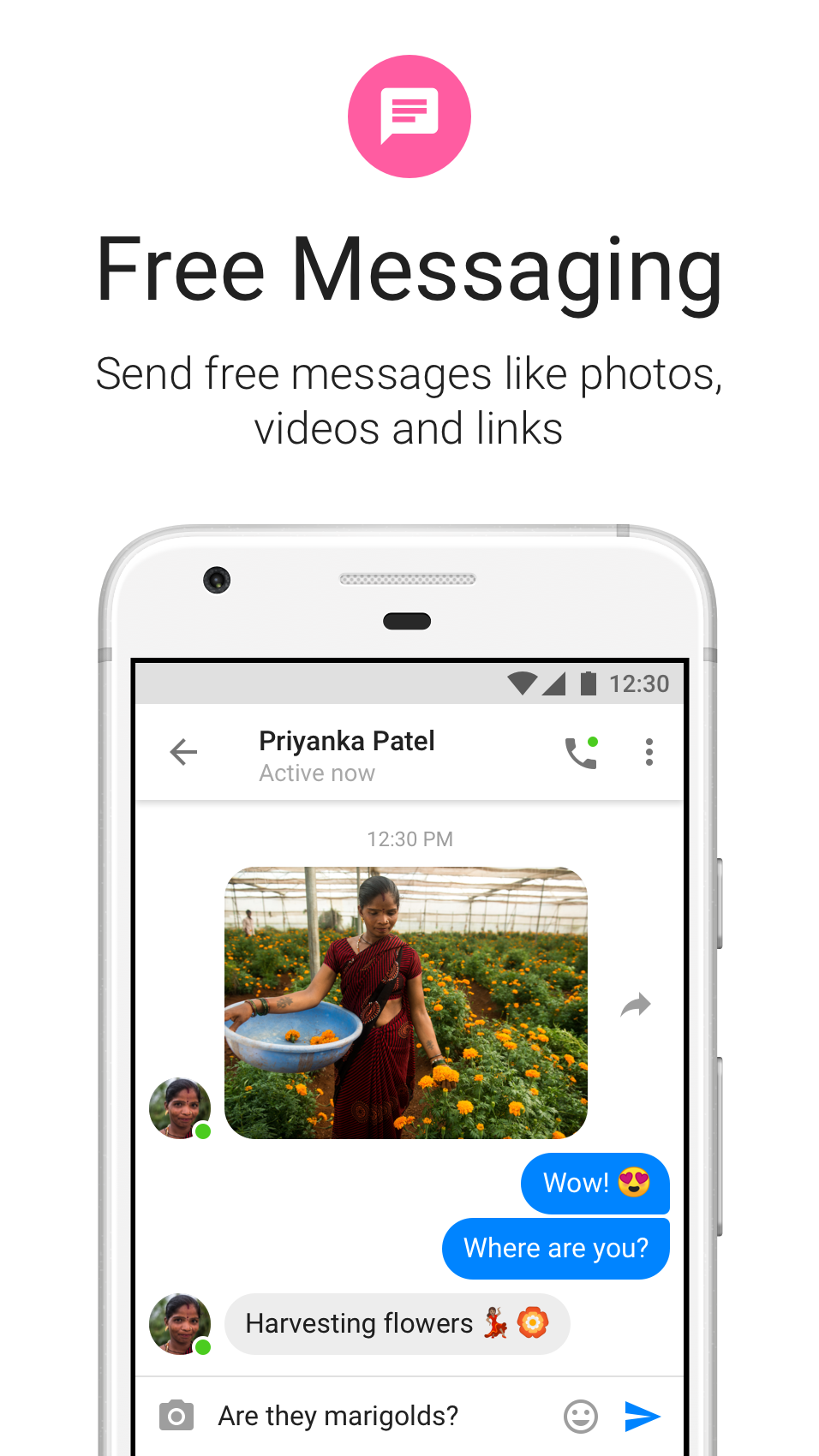 اسکرین شات 1 برنامه Messenger Lite