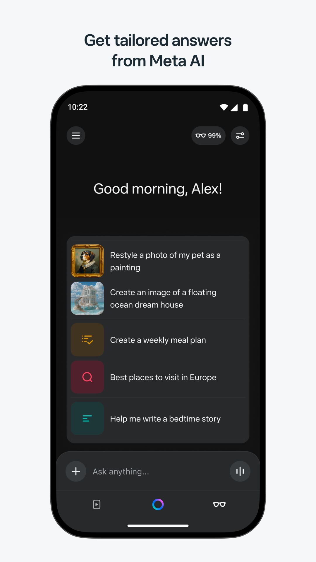 اسکرین شات 6 برنامه Meta AI - Vibes & AI Glasses