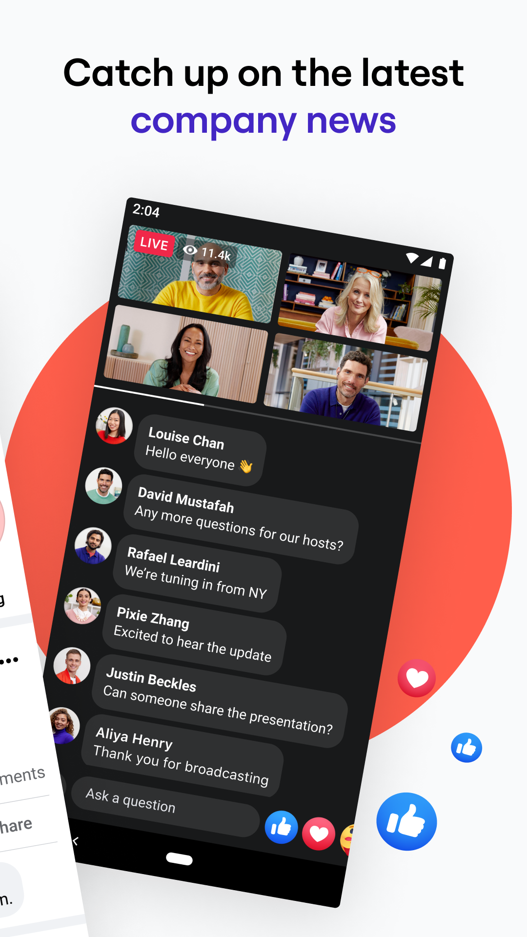 اسکرین شات 2 برنامه Workplace from Meta