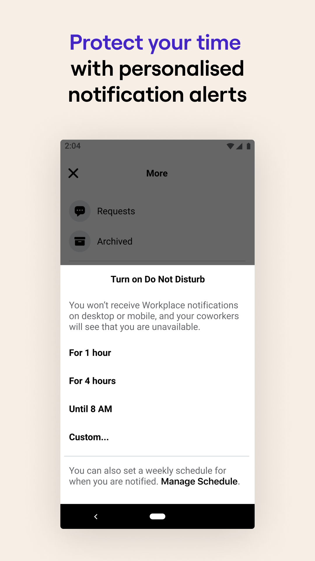 اسکرین شات 4 برنامه Workplace Chat from Meta