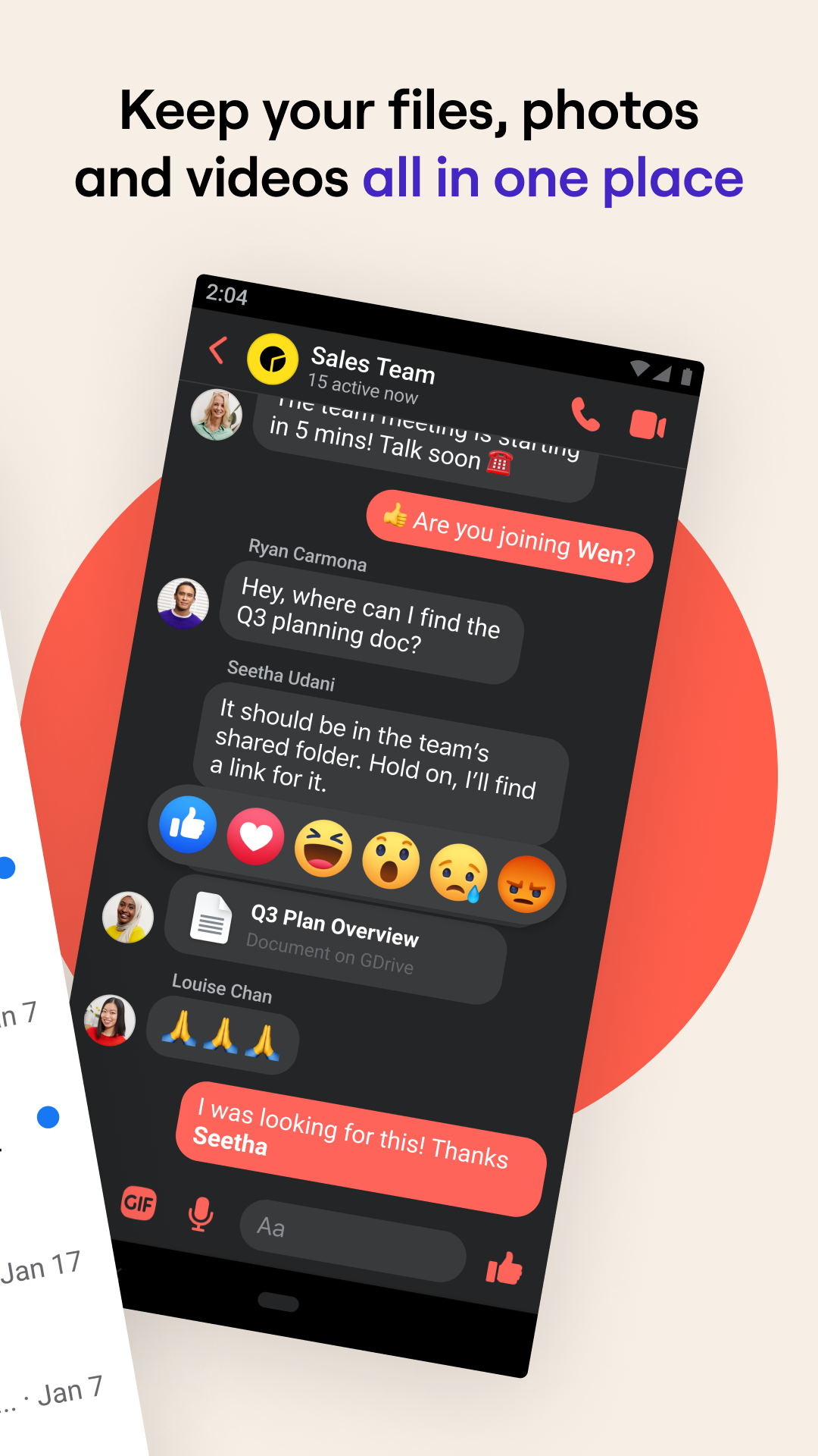 اسکرین شات 2 برنامه Workplace Chat from Meta