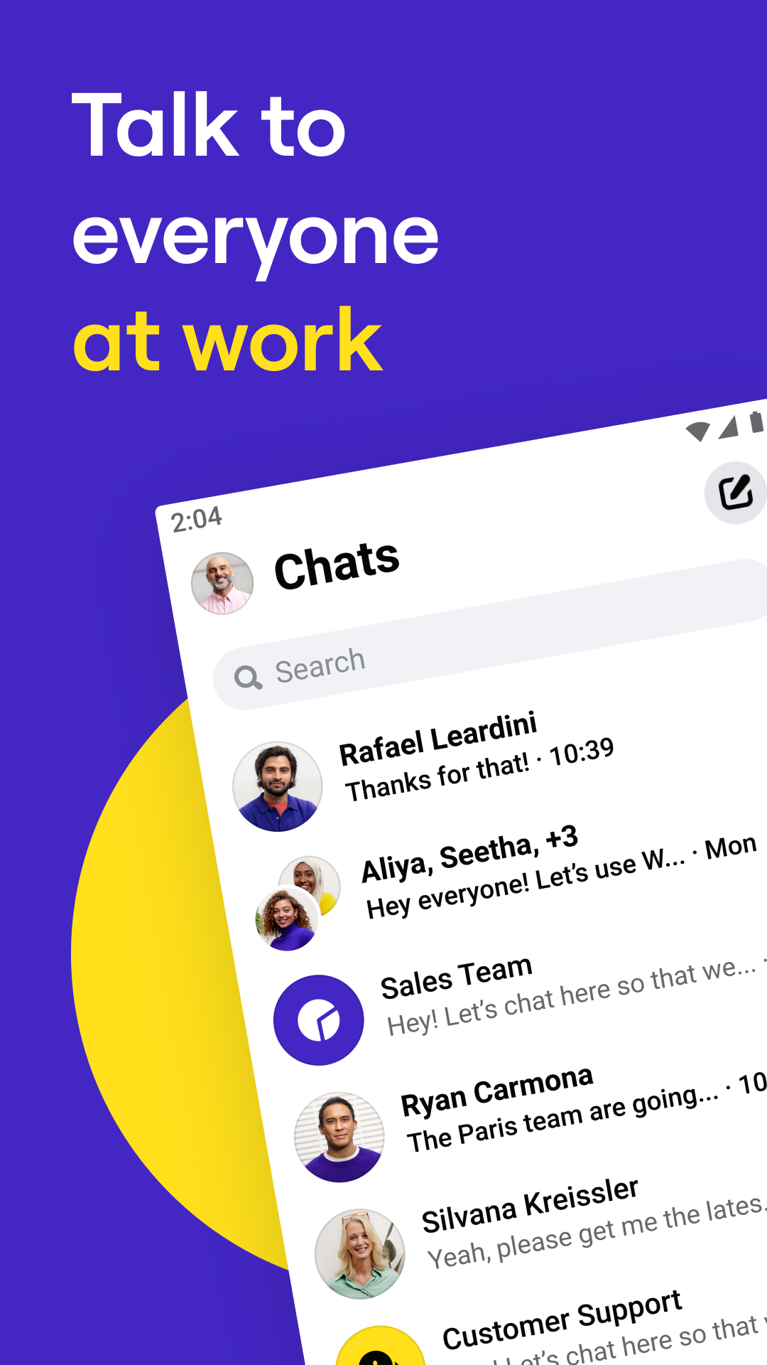 اسکرین شات 1 برنامه Workplace Chat from Meta