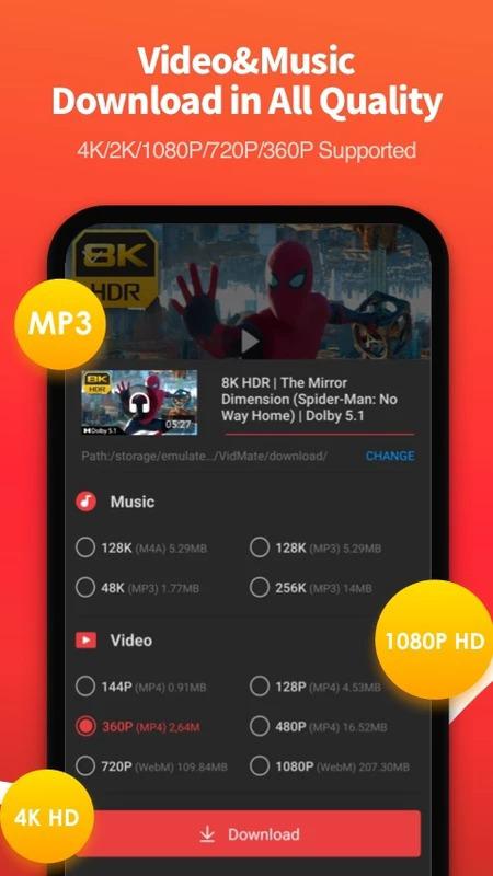 اسکرین شات 4 برنامه Vid - Video Downloader For All