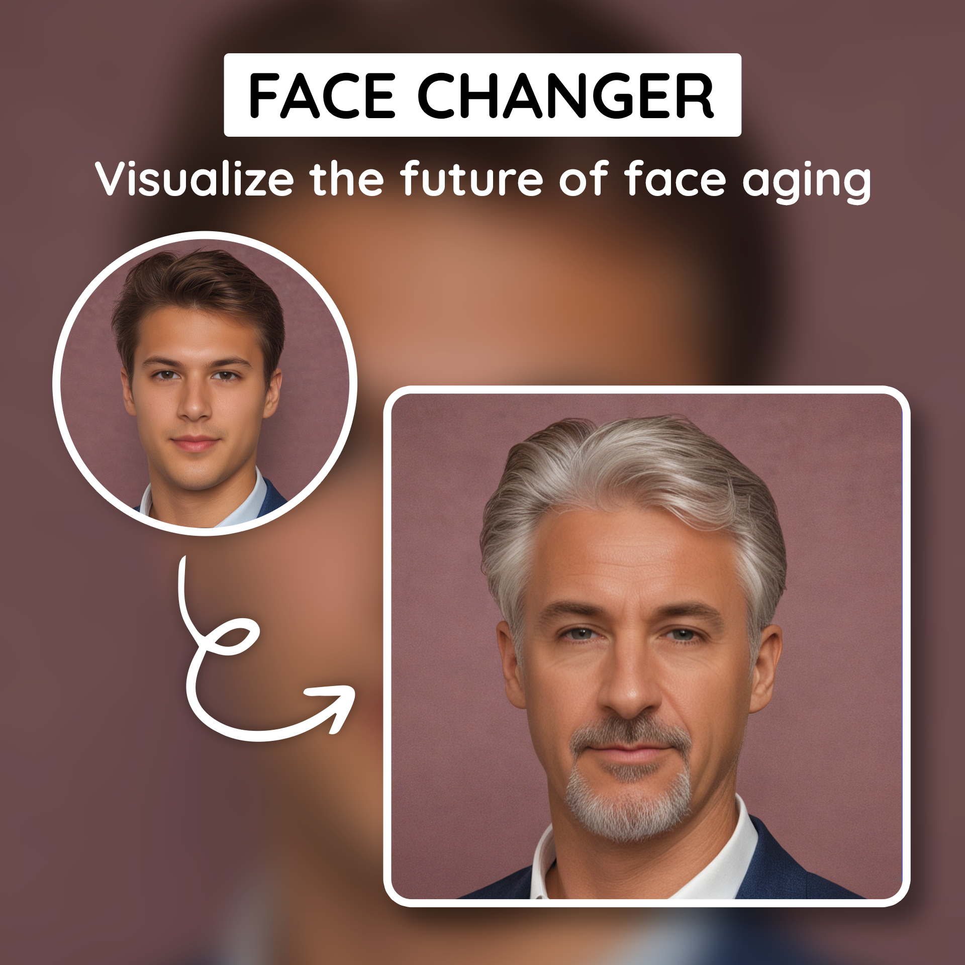 اسکرین شات 1 برنامه Future Self Face Aging Changer