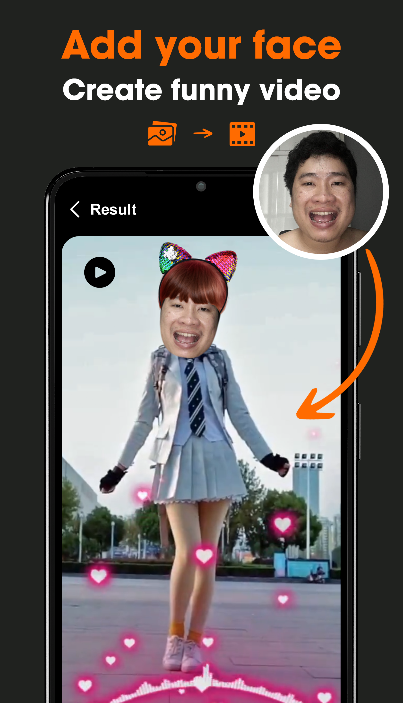 اسکرین شات 3 برنامه Add Face To Video Reface video