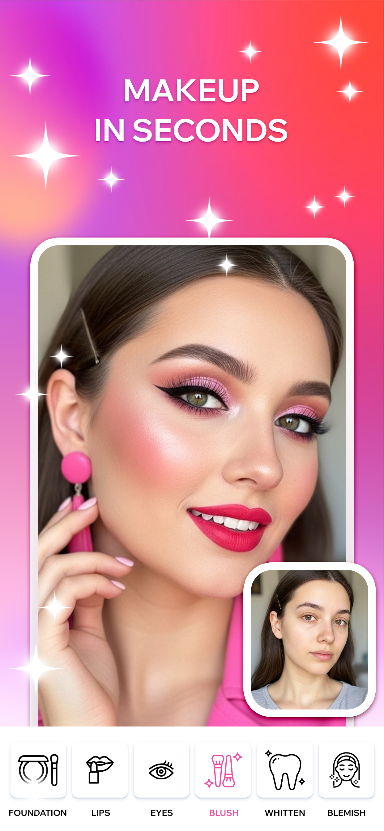 اسکرین شات 2 برنامه Pimple Remover & Makeup Cam