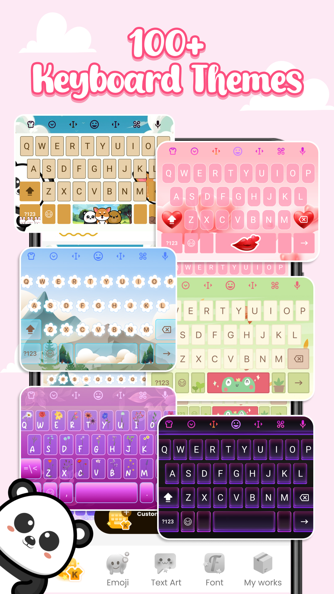 اسکرین شات 3 برنامه Blom: Kaomoji & Emoji Keyboard