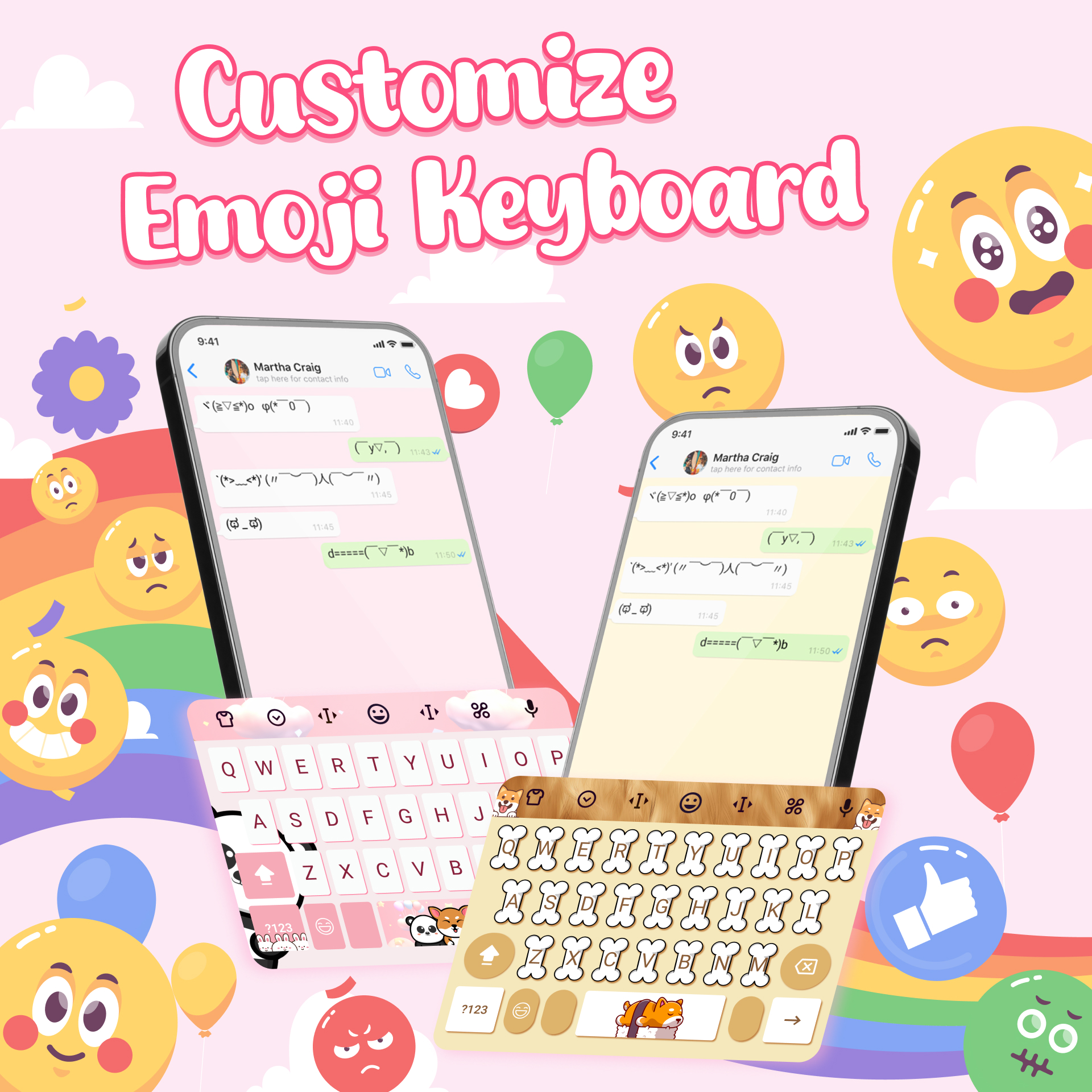 اسکرین شات 1 برنامه Blom: Kaomoji & Emoji Keyboard