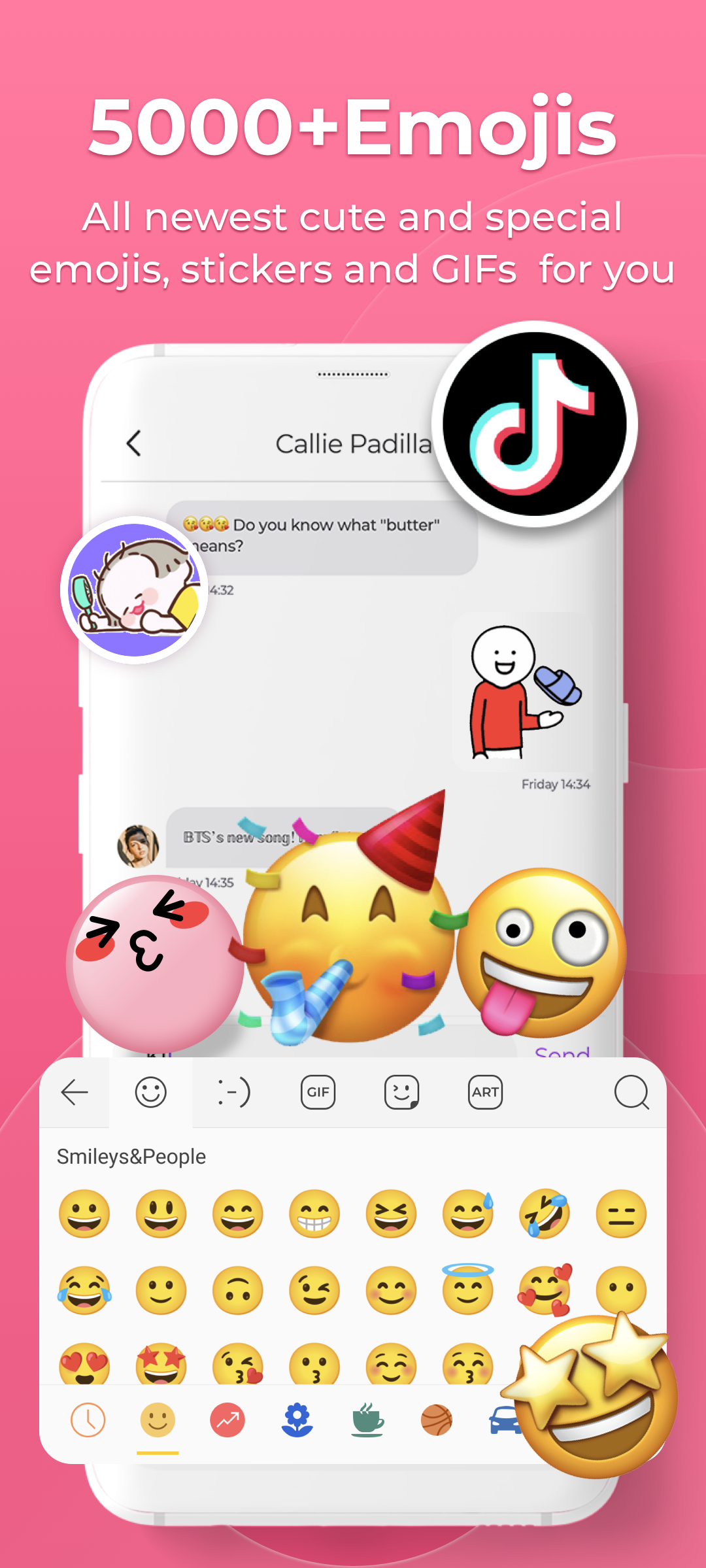 اسکرین شات 1 برنامه Emoji Keyboard Lite-Emoji