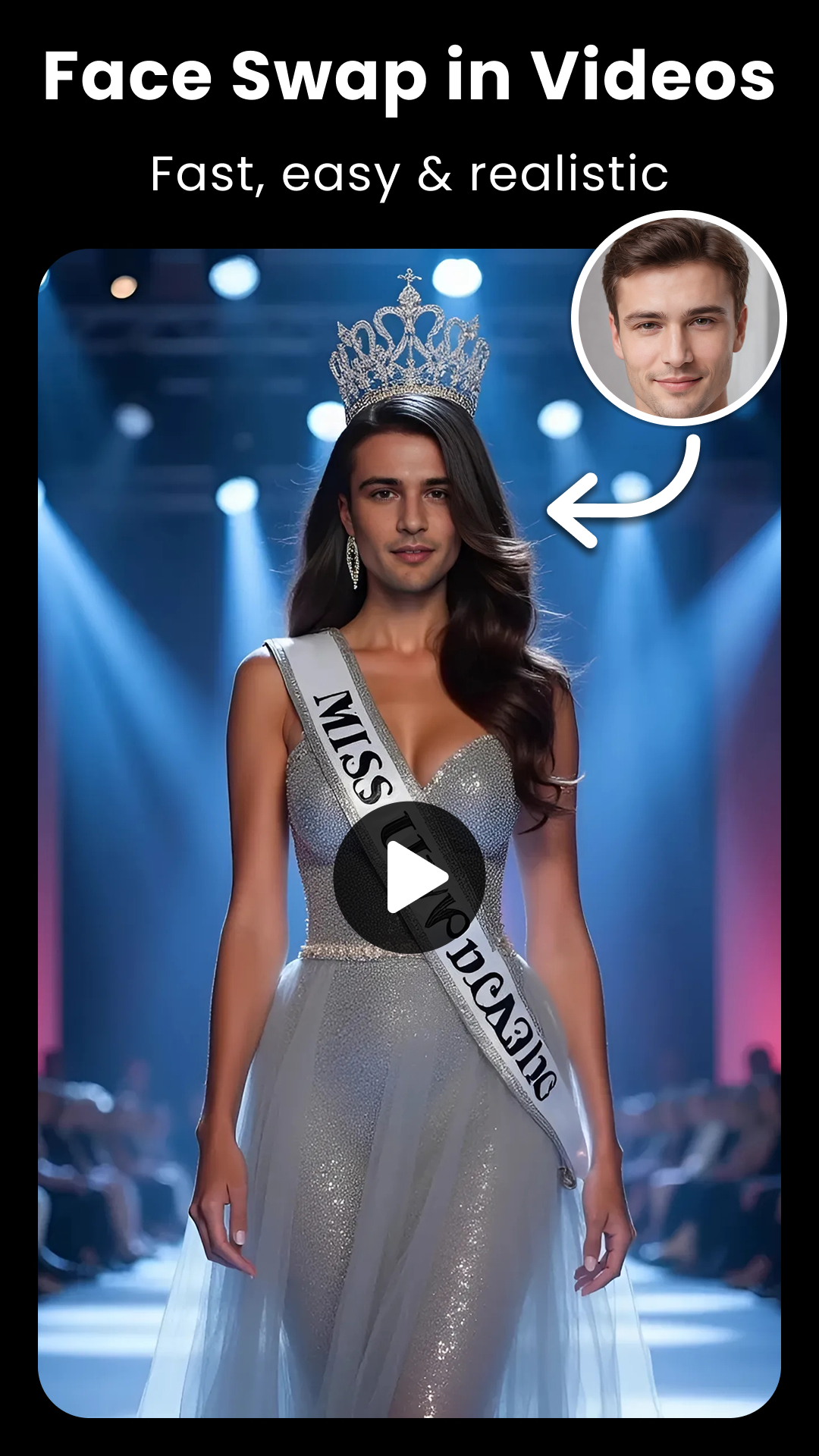 اسکرین شات 1 برنامه Face Over: AI Face Swap