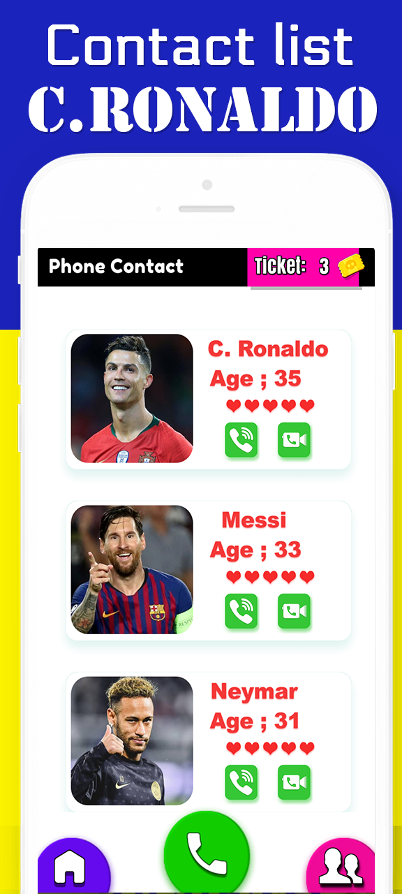 اسکرین شات 3 برنامه Ai Ronaldo : Fake Video Call