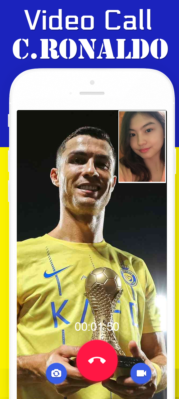 اسکرین شات 1 برنامه Ai Ronaldo : Fake Video Call