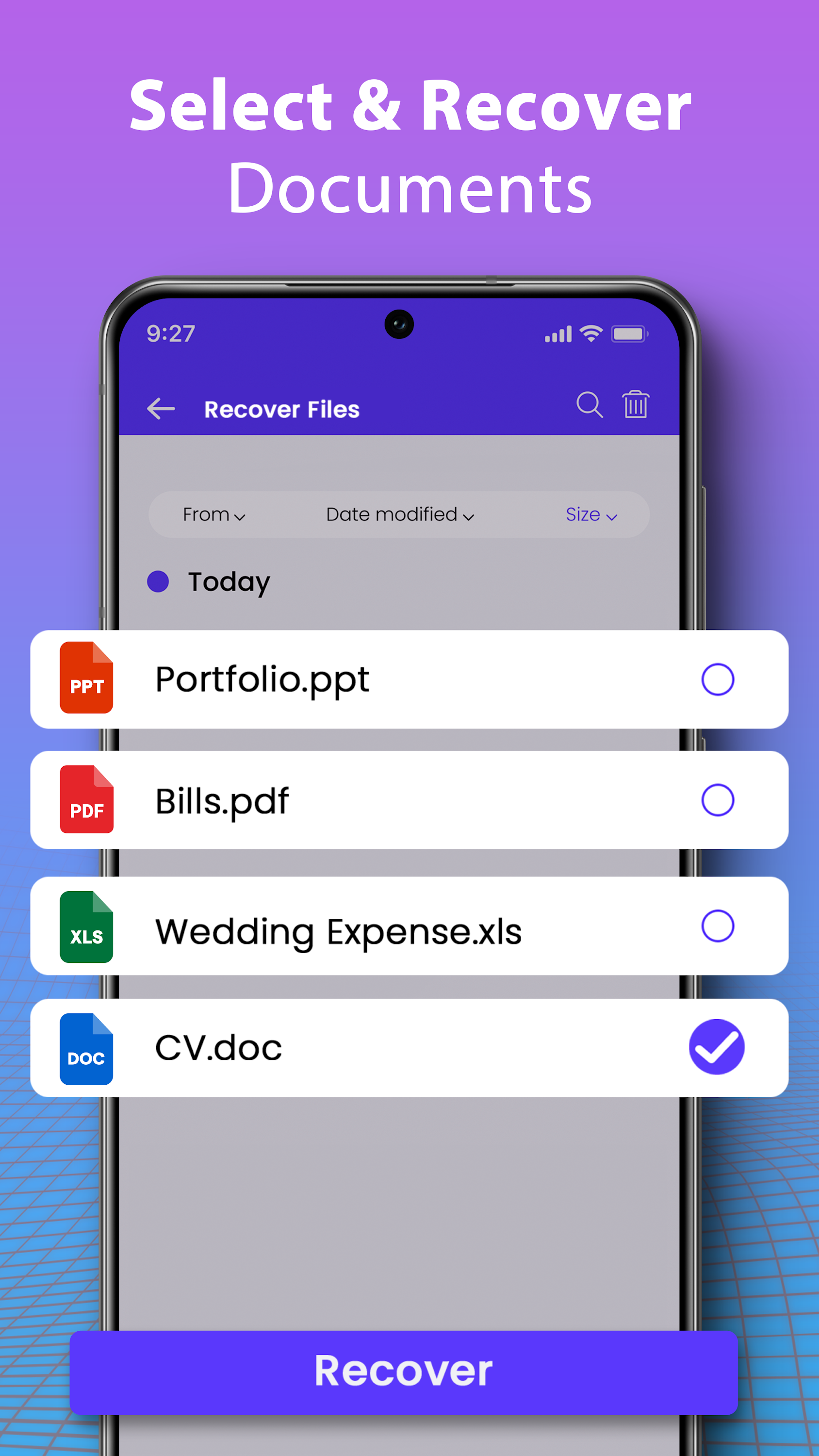 اسکرین شات 4 برنامه All Recovery - Photos & Docs