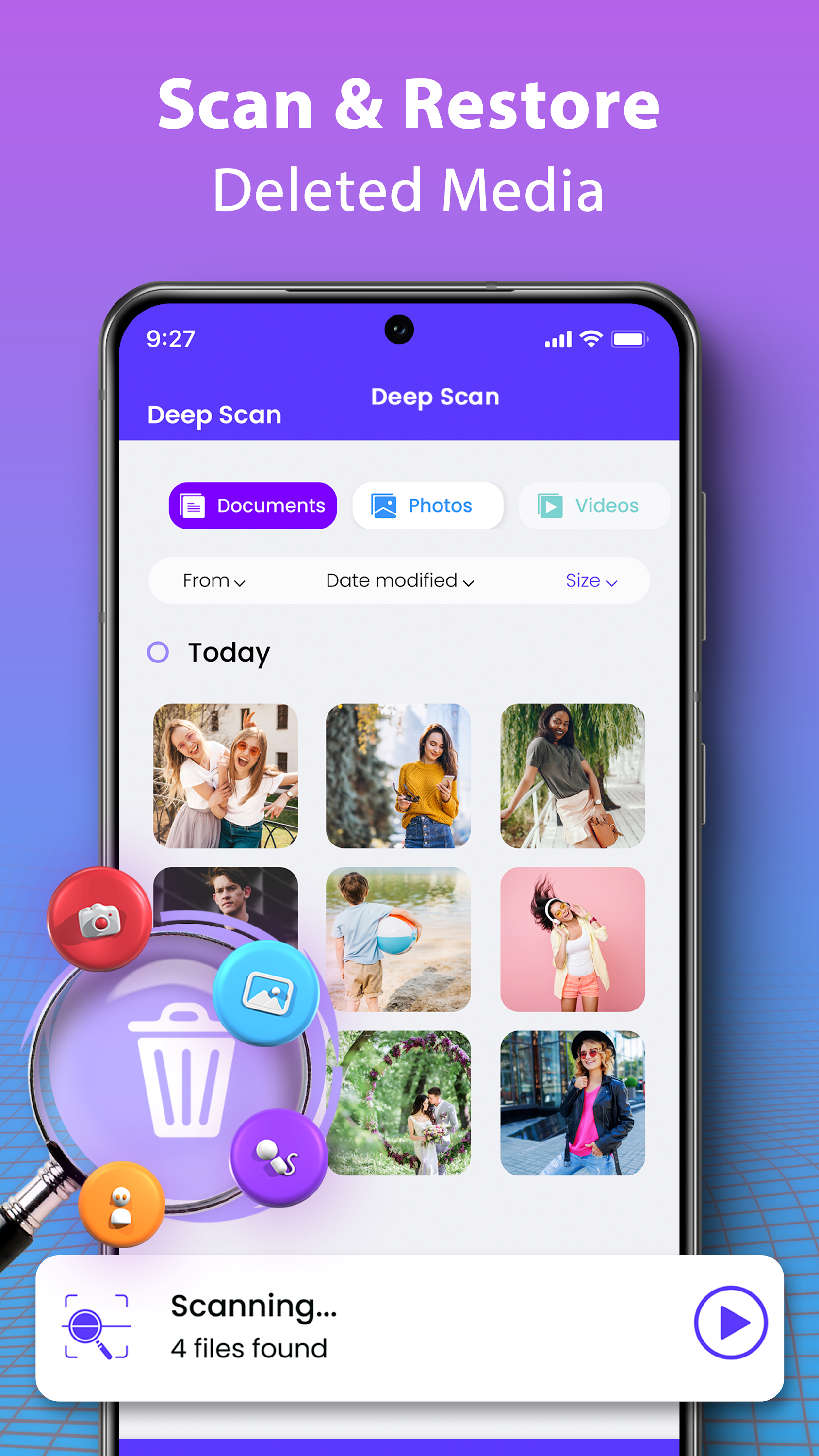 اسکرین شات 5 برنامه All Recovery - Photos & Docs