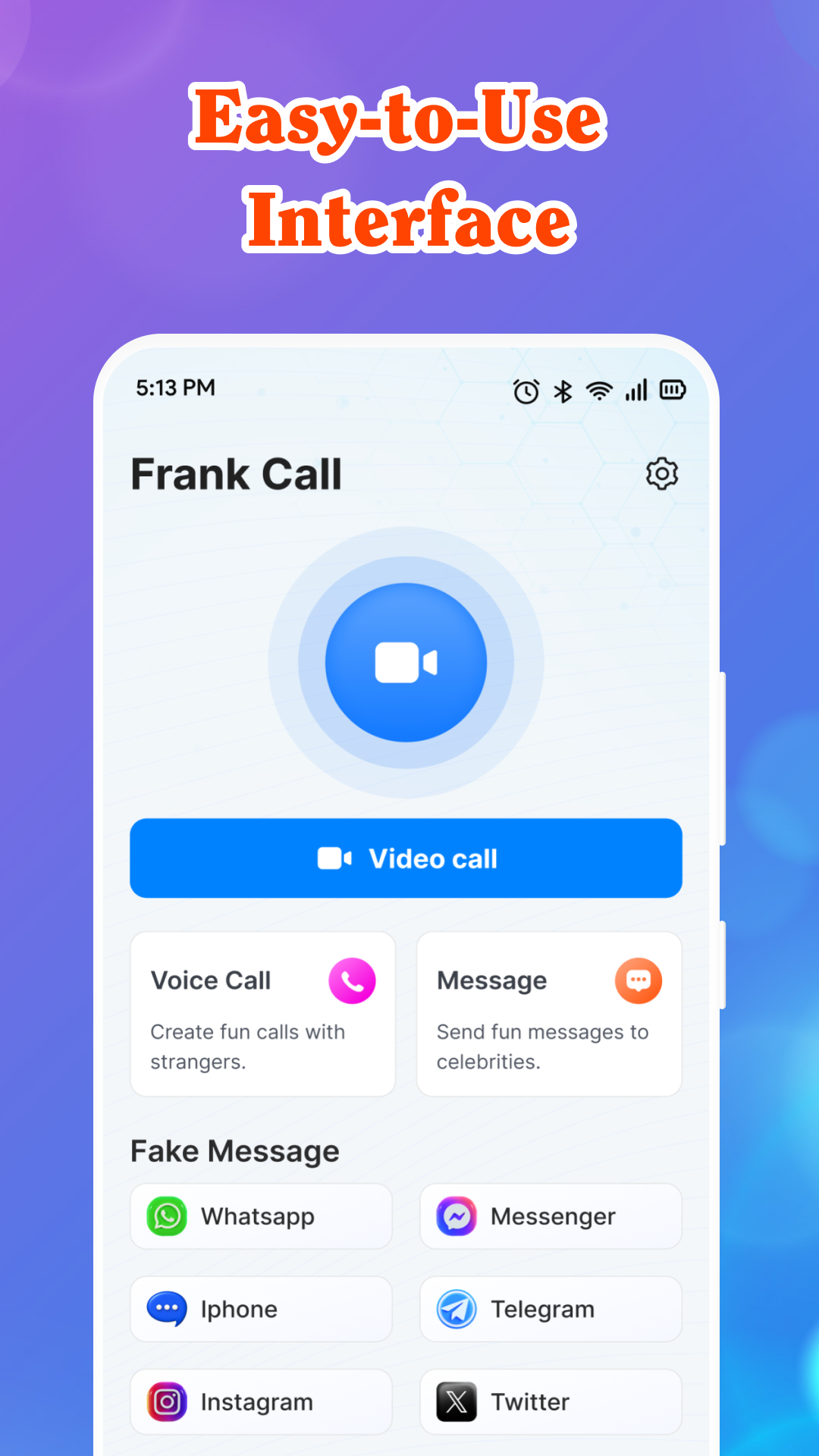 اسکرین شات 5 برنامه Prank Video Call, Chat & Voice