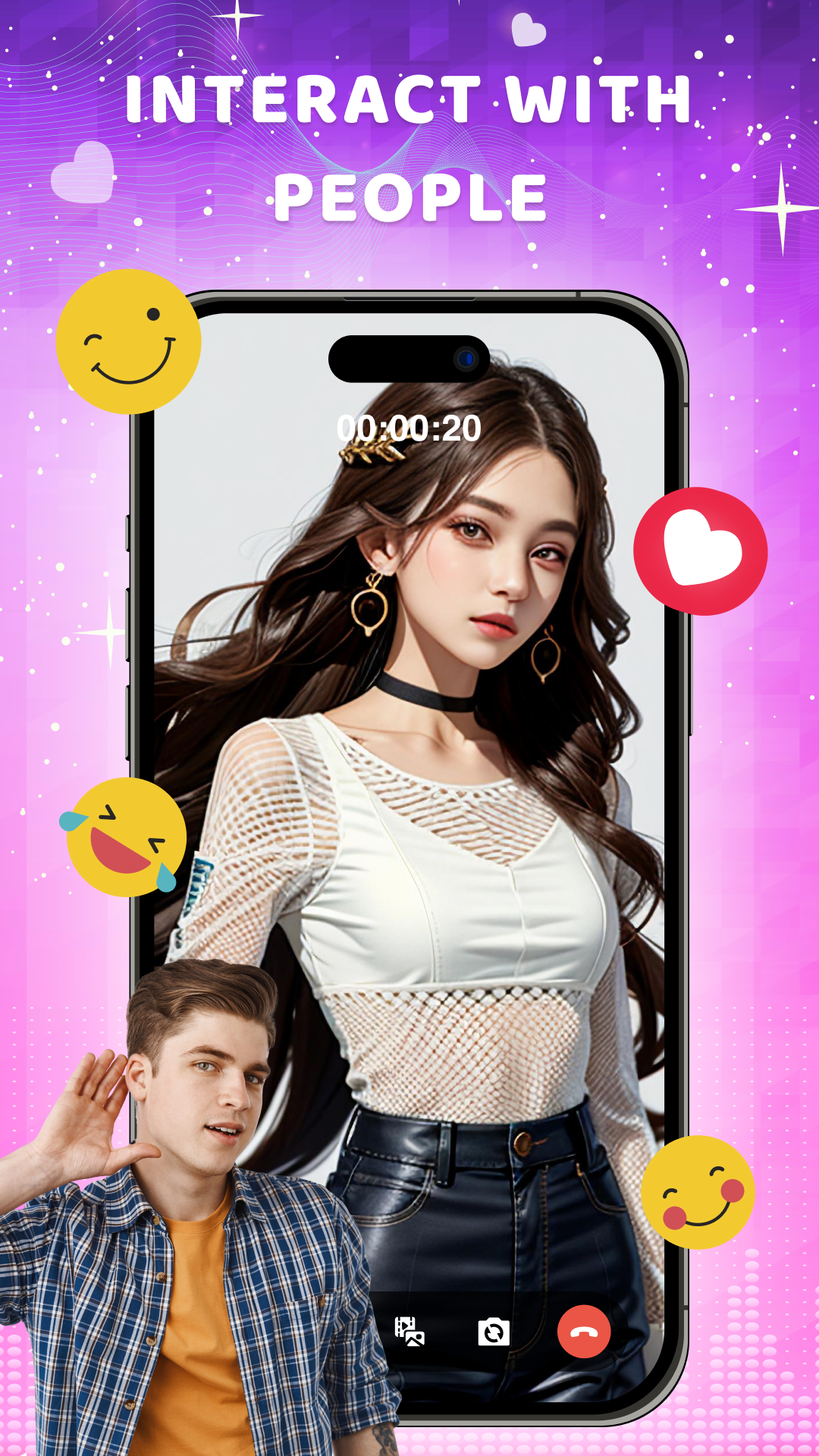 اسکرین شات 2 برنامه Prank Video Call and Message