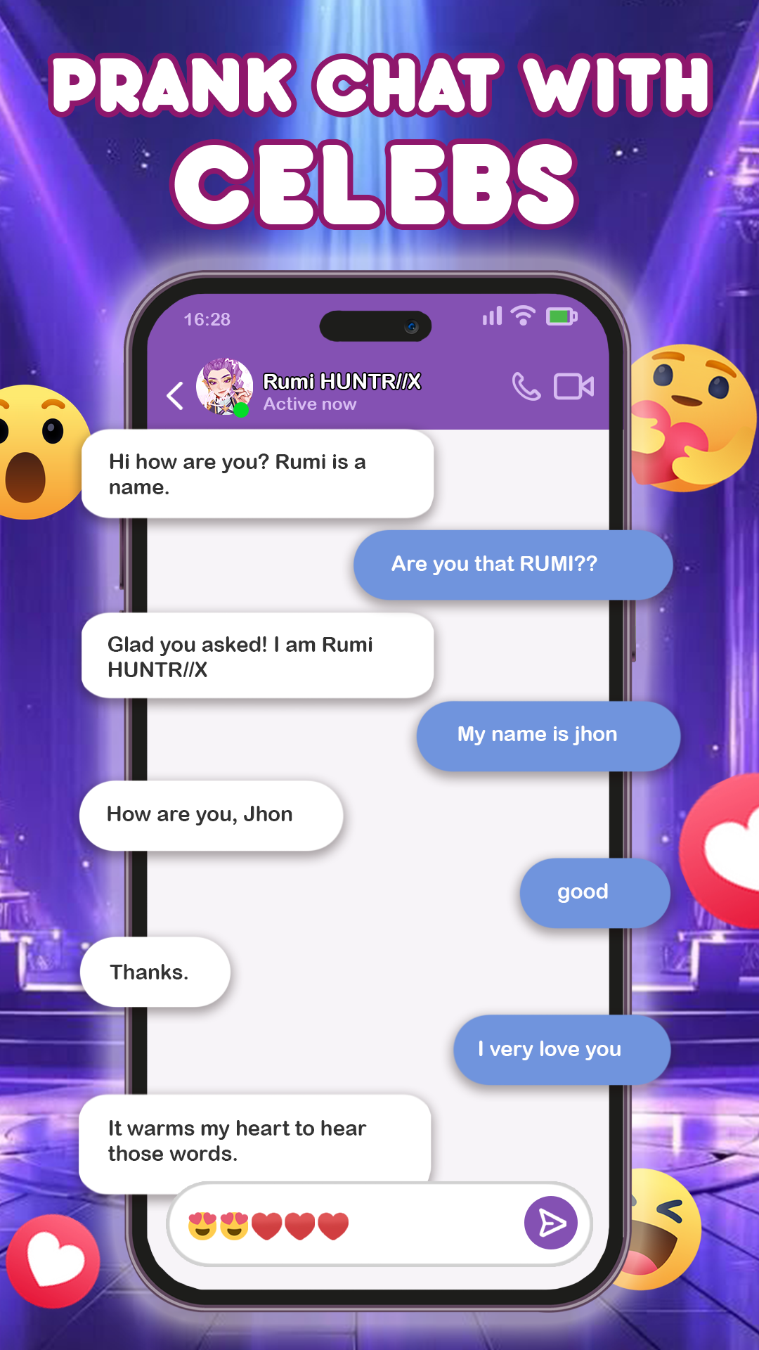 اسکرین شات 7 برنامه Celebrity Prank Call & Chat