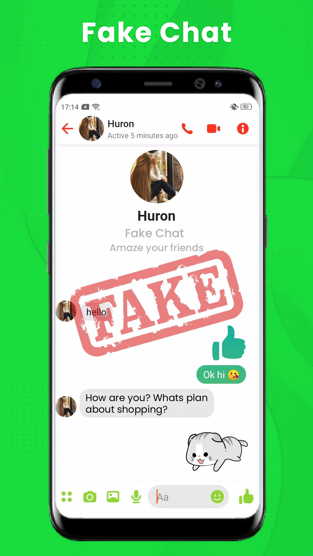 اسکرین شات 2 برنامه Fake Chat- Prank with Friends