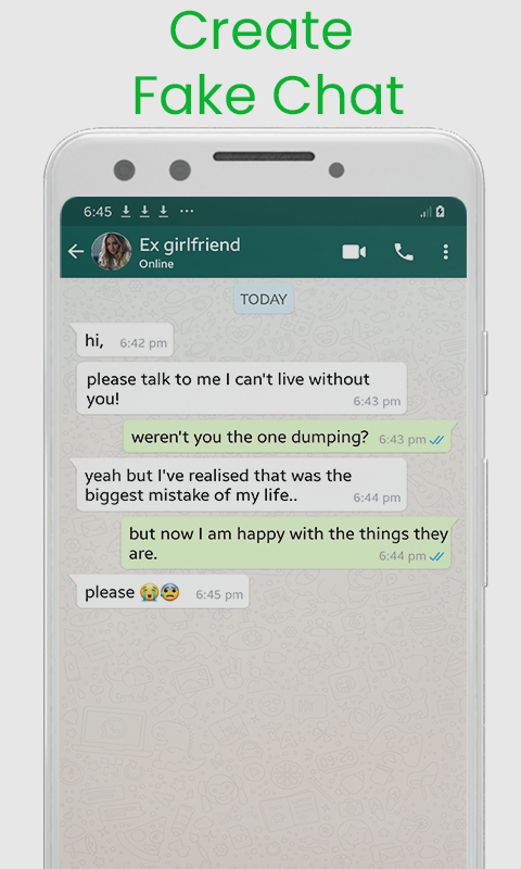 اسکرین شات 2 برنامه Fake Chat Maker - whatsmock