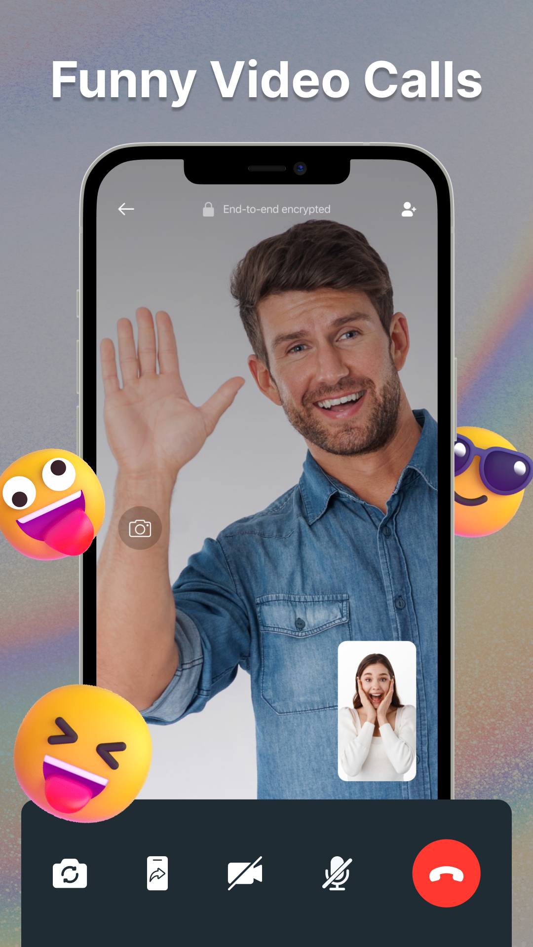 اسکرین شات 1 برنامه Prank Video Call: Simulate SMS