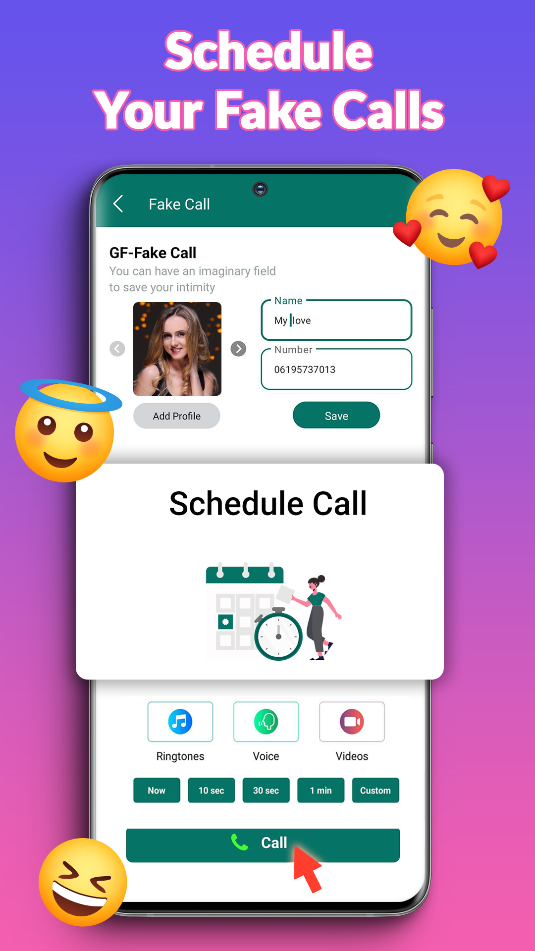 اسکرین شات 5 برنامه تماس تصویری جعلی -تماس جعلی