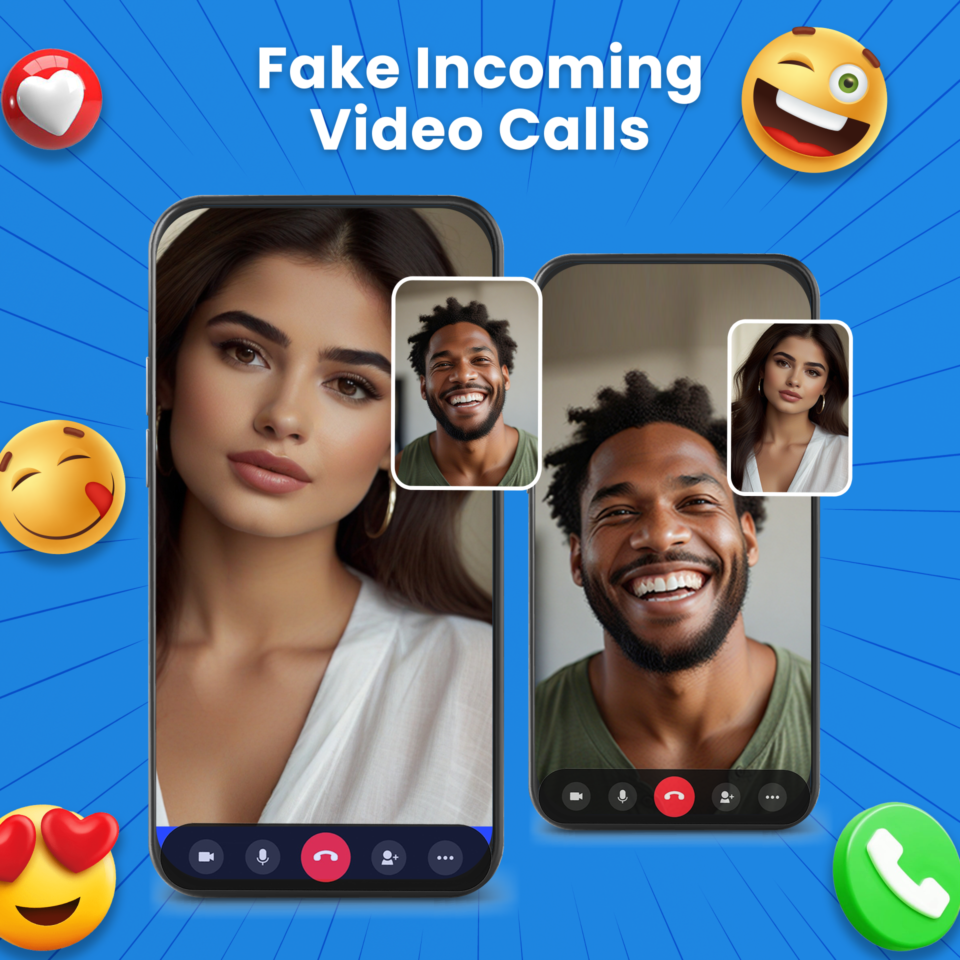 اسکرین شات 2 برنامه Prank Call - Fake Call Video