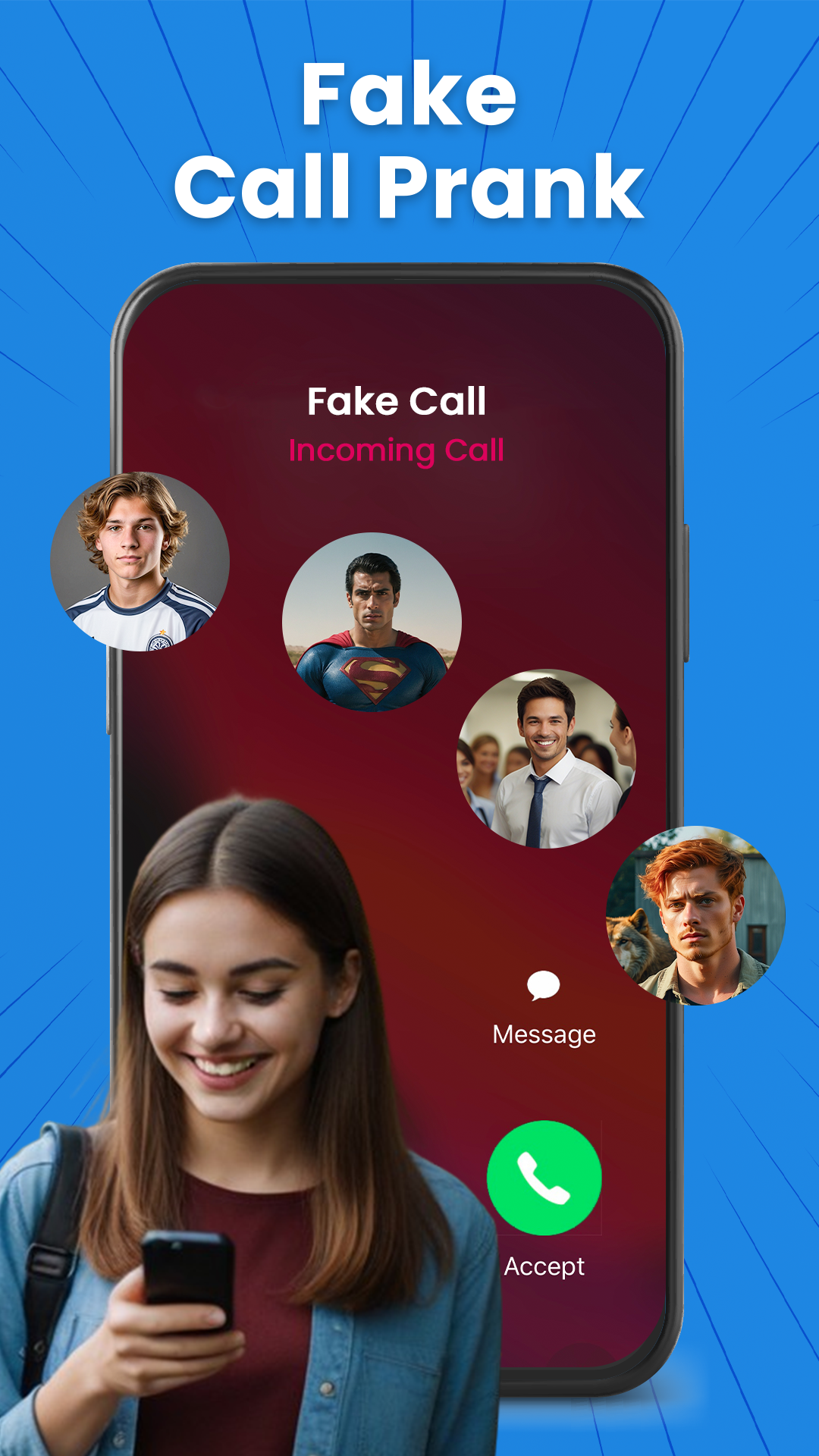 اسکرین شات 1 برنامه Prank Call - Fake Call Video
