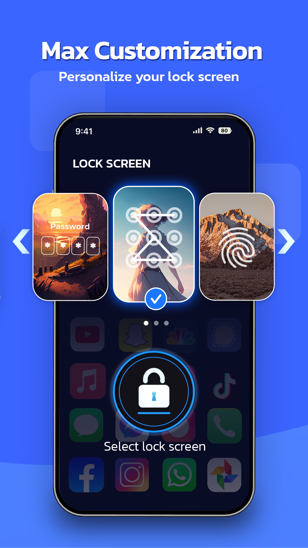 اسکرین شات 2 برنامه AppLock - Fingerprint Lock