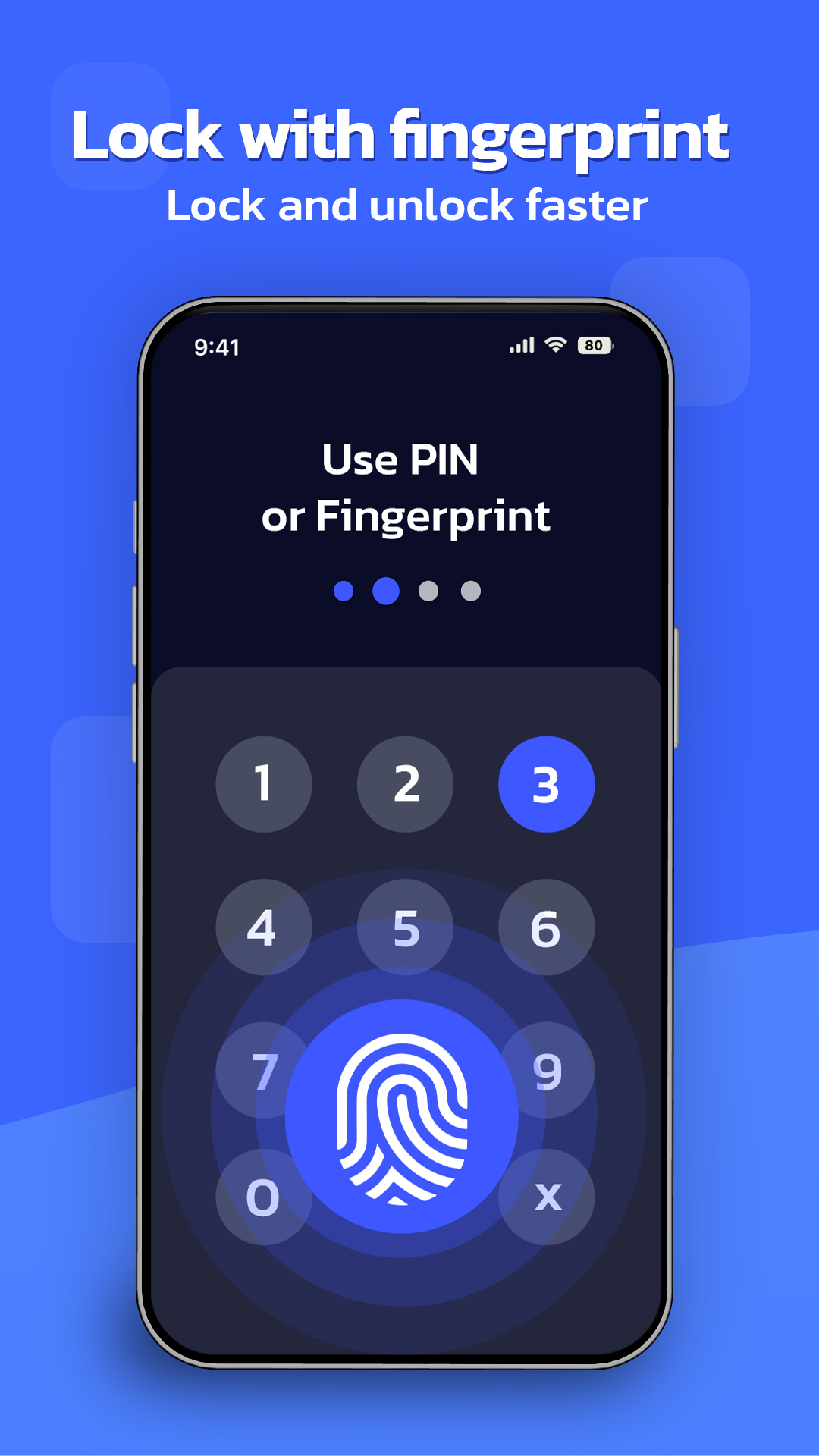 اسکرین شات 3 برنامه AppLock - Fingerprint Lock