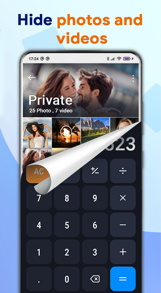 اسکرین شات 1 برنامه Calculator Lock: Hide Photos