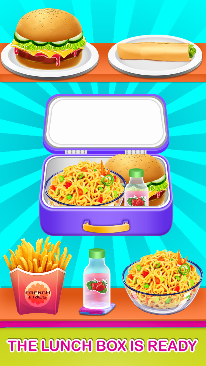 اسکرین شات 6 بازی School lunchbox food recipe