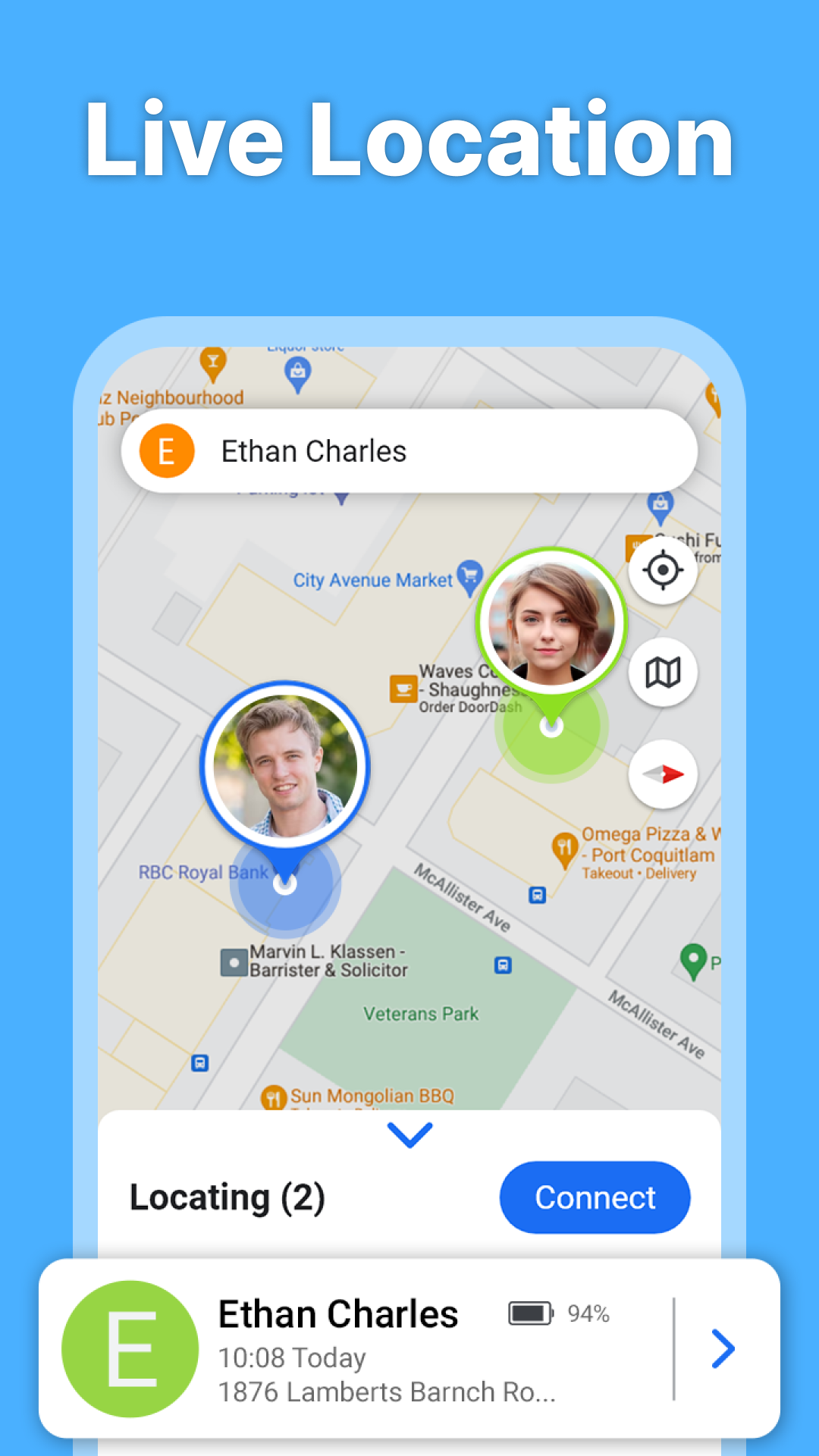 اسکرین شات 2 برنامه Family Locator - Phone Tracker