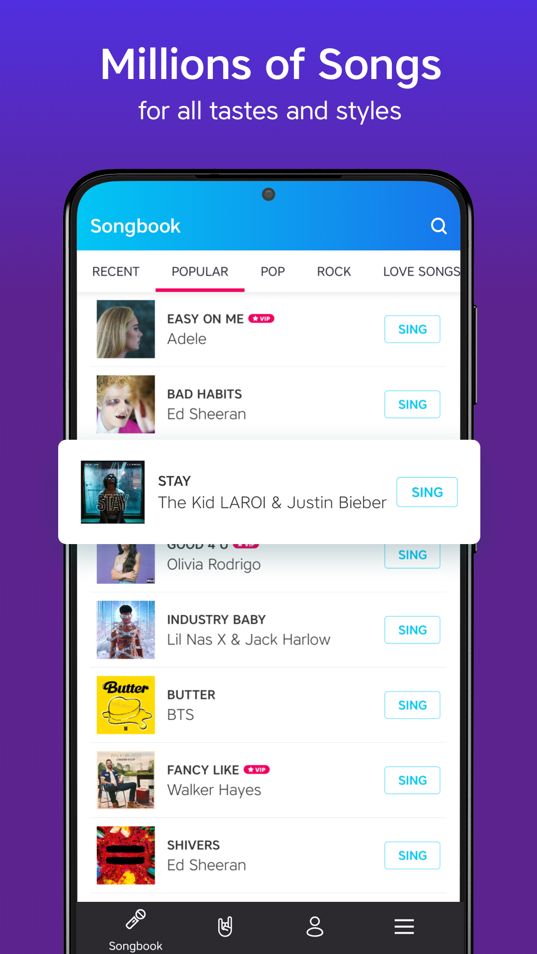 اسکرین شات 4 برنامه Karaoke - Sing Unlimited Songs