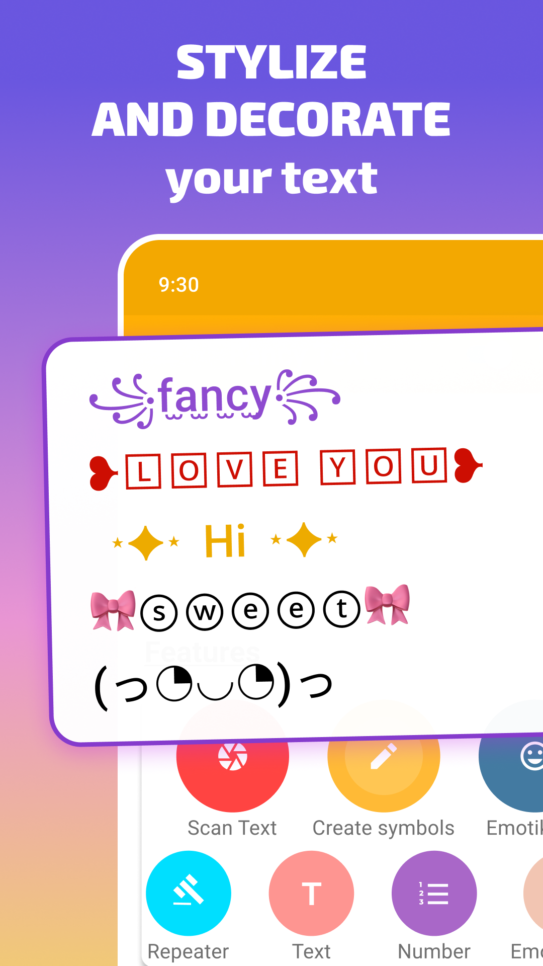 اسکرین شات 2 برنامه Stylish Text - Cool Fonts Art