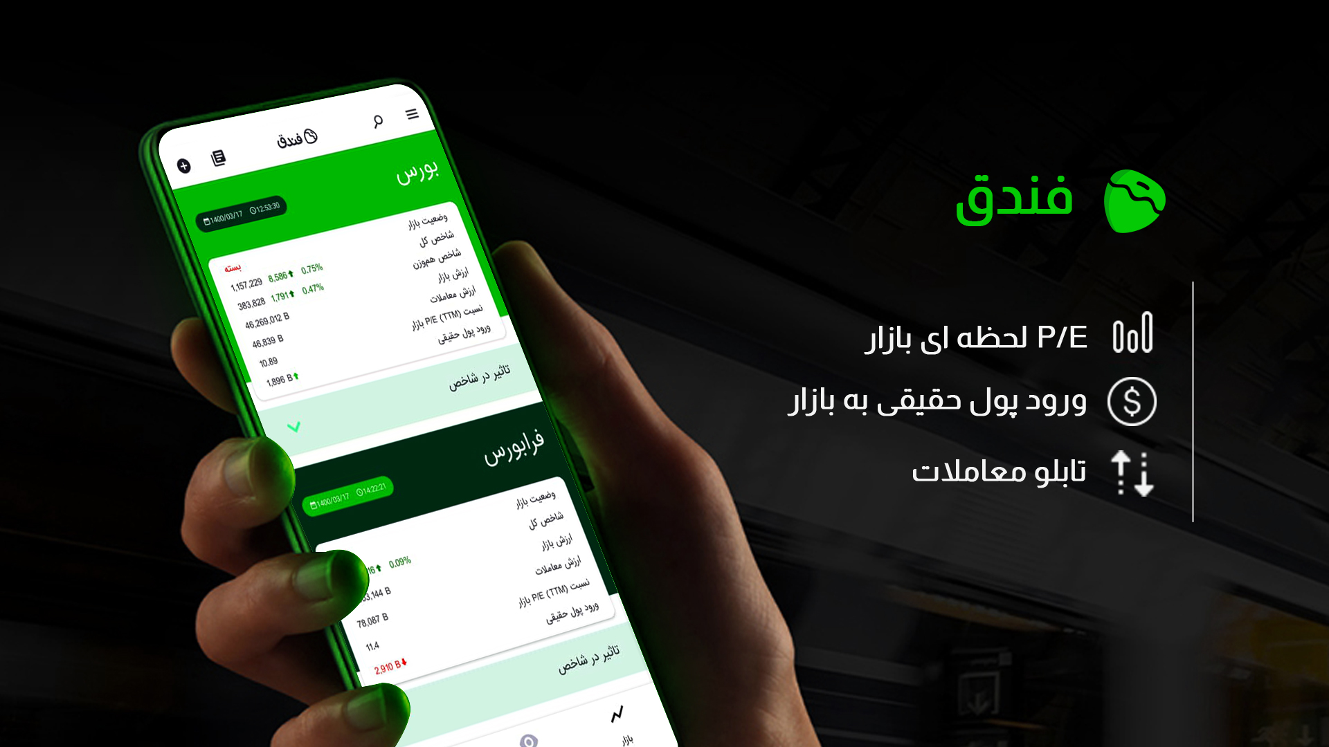 اسکرین شات 1 برنامه فندق - اطلاعات بورس و سبد سهام