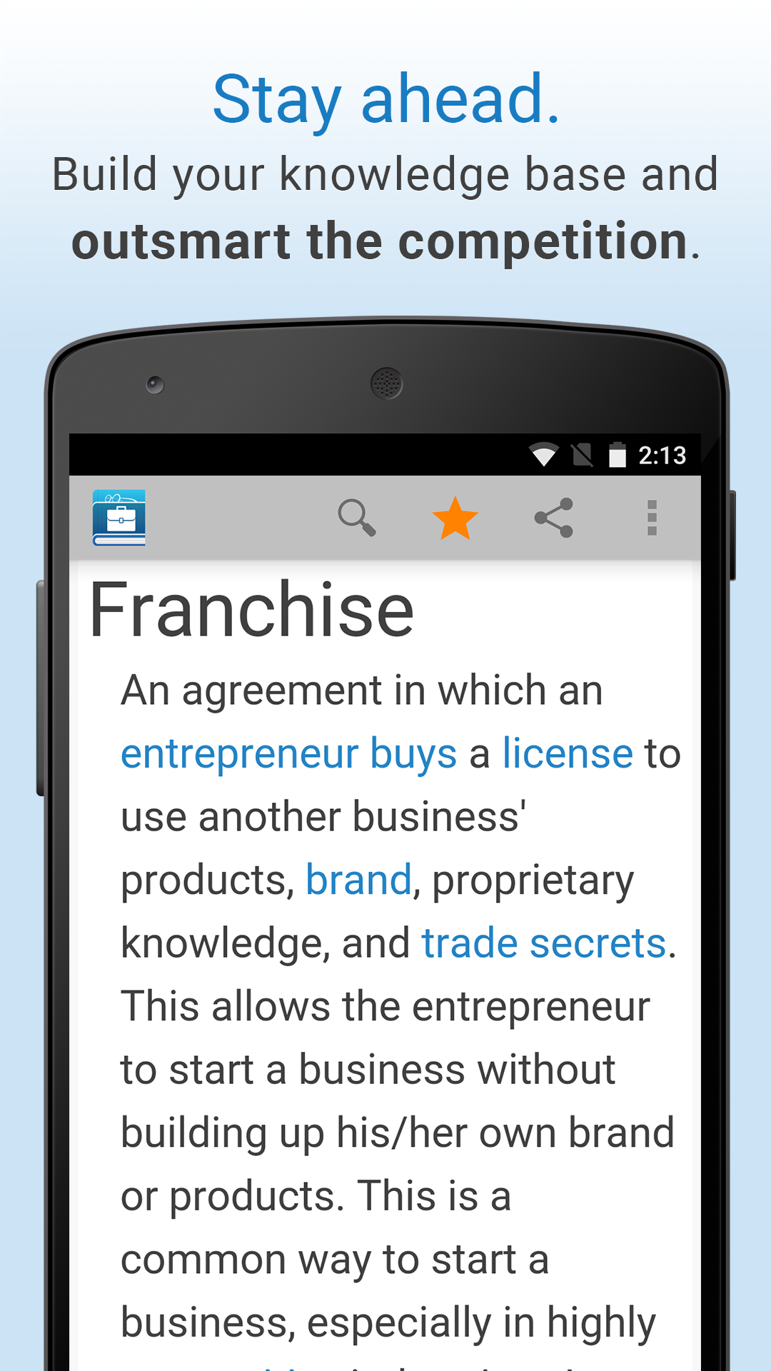 اسکرین شات 3 برنامه Business Dictionary by Farlex